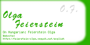 olga feierstein business card